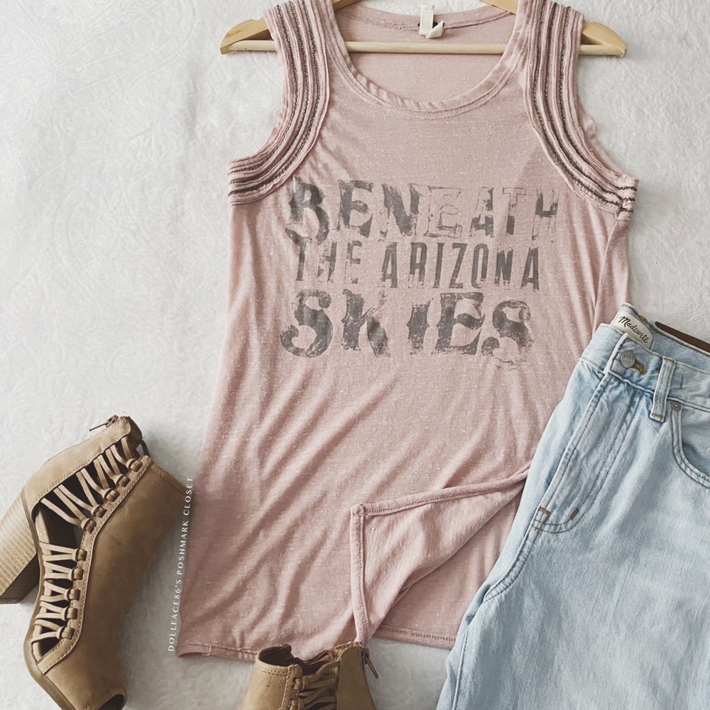 Free People Beneath the Arizona Skies Chain Detail Tank Top